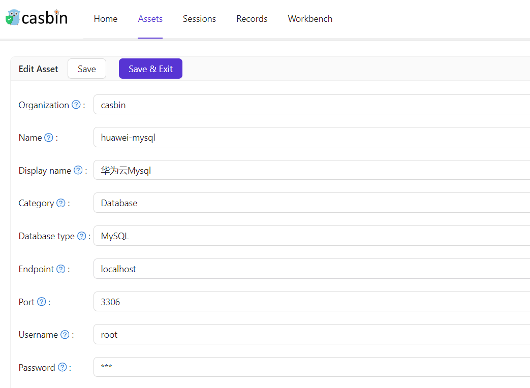 config database